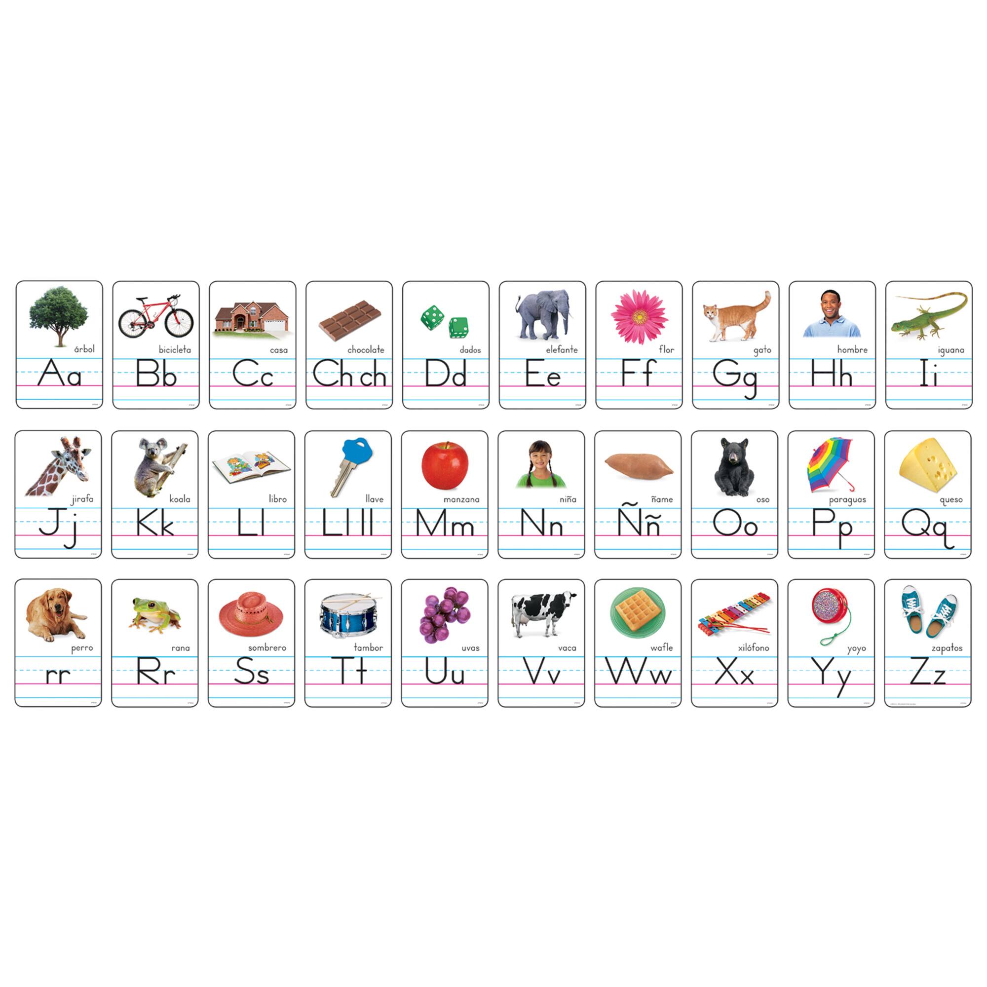 Spanish Alphabet Cards with Photos